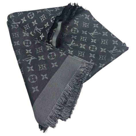 louis vuitton logo grey scarf|Louis Vuitton scarf on sale.